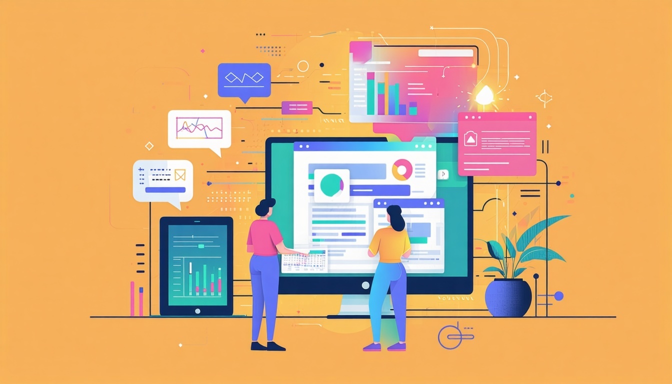 Create an image depicting Transforming support operations with Service Hub Excellence efficient ticketing proactive automation and feedback loops for faster resolutions Make image more expressive with elements and design